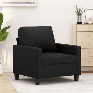 VidaXL Fauteuil Noir 60 cm Similicuir