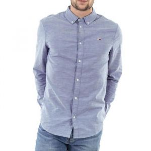 Tommy Hilfiger Tommy Jeans TJM Slim Stretch Oxford Shirt Dm0Dm09594 Chemise L/S, Blue (Soft Sapphire), XL Homme
