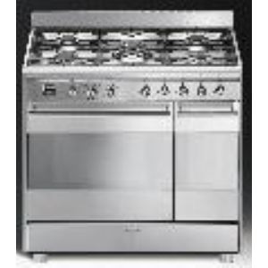 Smeg SCB92P-8 - Centre de cuisson gaz 5 brûleurs avec 2 fours électriques