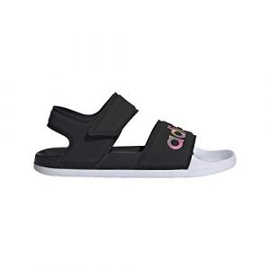 Adidas Adilette, Sandale de Sport Femme, NEGBÁS/IRIDES/FTWBLA, 36 2/3 EU