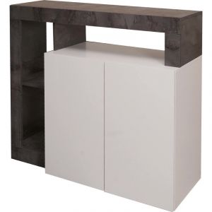 Image de Alter Buffet moderne avec 2 portes et étagères, Meuble TV de salon, Buffet de cuisine, Buffet Made in Italy, 108x42xh93 cm, Co