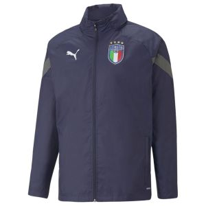 Puma Figc All Weather Jacket Peacoat-ignite Blue, pointure Medium - Bleu - Taille Medium