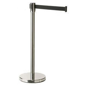 Image de Rossignol 51740 - Lot de 2 barrières de délimitation à ceinture rétractable sur socle Paceo - inox