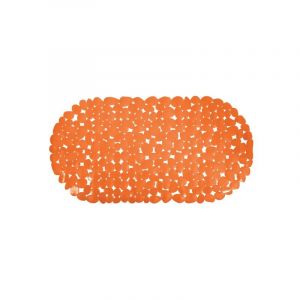 MSV Tapis Fond de baignoire pvc galets 35x68cm Orange - Multicolor