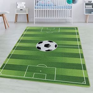 Image de Tapis d'Enfant Chambre - Titan - Stade Football - Vert - 100 x 150 cm - 100% Polypropylène - SIMPEX