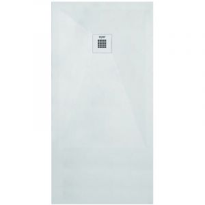 Receveur NOLA 3 - 70x180x3cm - Résine - Blanc - Bonde - Découpable