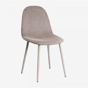 Chaise de salle à manger de luxe Glamm SKLUM Gris Taupe Clair