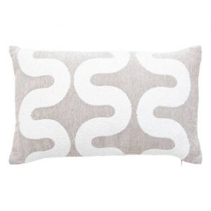 Atmosphera Créateur D'intérieur - Housse de coussin chenille design Lin 30x50 cm