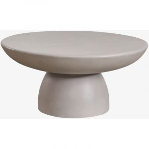 Table Basse Ronde pour Jardin en Ciment (Ø70 cm) Zenadia SKLUM Gris sable