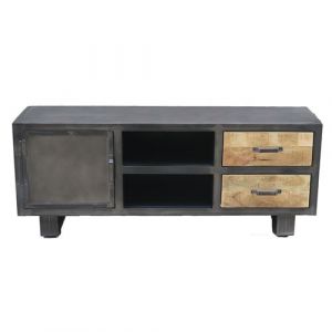 Meuble TV métal et bois Jodhpur 150 cm