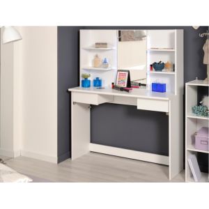 Image de Coiffeuse Multi-Rangement Grace Blanc