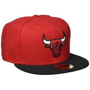 Image de A New Era Nba Basic Chicago Bulls Fitted Caps casquette rouge noir