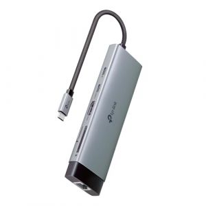 TP-Link UH9120C Hub USB C 9 en 1, 1 HDMI 4K @60Hz, 1 Gigabit Ethernet, SD et microSD UHS-I, 1 PD 100W, 1 USB-C 3.0, 3 Ports USB-A 3.0, SuperSpeed à 5 Gbps, Win11/10/8.1, Mac OS X 10.9+, Linux OS