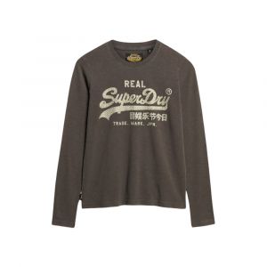 Superdry T-shirt manches longues à imprimé graphique avec logo vintage femme