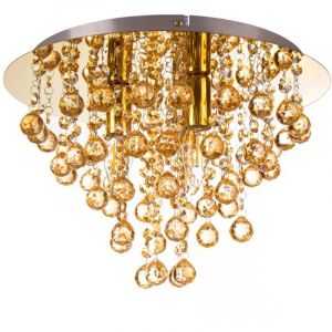 Globo Plafonnier - LONDON - or - verre - &Oslash; 38cm - E14 -