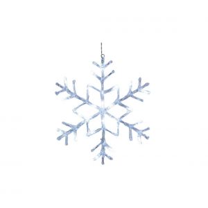 Eglo Décoration de nuit du vin Snowflake Antarctique led 24x0.066W Acier, blanc en plastique, transparent l: 40 cm b: 1,5 cm h: 40 cm IP44