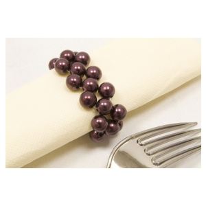 2 ronds de serviette en perles