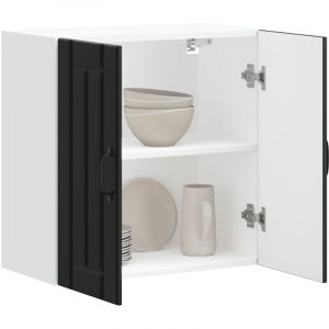 VidaXL Armoire murale de cuisine Lucca noir bois d'ingénierie