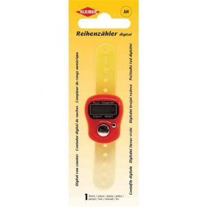 Compteur de rangs num&eacute;rique - KLEIBER - Rouge - &Agrave; glisser sur le doigt - Aliment&eacute; par pile - Pile AG3 incluse