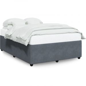 VidaXL Cadre de lit Gris fonc&eacute; 160 x 200 cm Velours