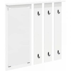 VidaXL Porte-manteau mural Blanc 84 x 10 x 80 cm Bois d'ing&eacute;nierie