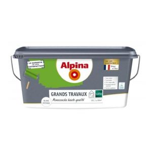 Alpina Peinture grands travaux 10L Blanc satin