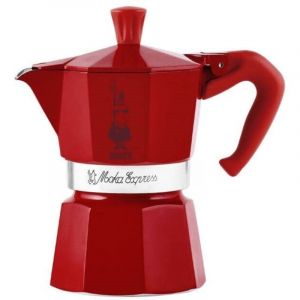 Bialetti Moka Express Winter Wonderland 3TZ café 140 ml Rouge, Argent