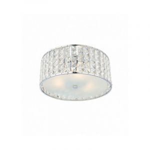 Endon Plafonnier Belfont, chrome et cristal