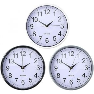 Tresice France Horloge Murale 2&oslash;5x3 Cm 3 Couelurs Assortis