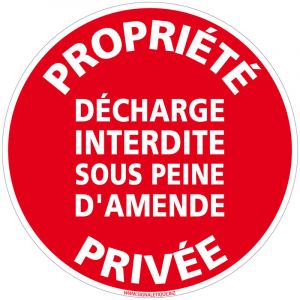 Signaletique.biz France - Panneau de Signalisation Alu. Panneau Interdiction. Panneau Parking, Panneau d'information Aluminium 2 mm - Propriété