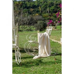 Dkd Home Decor - Fauteuil Bascule Métal 63X89X92 Vieilli Blanc