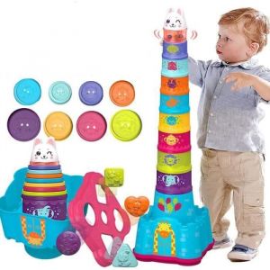 Jouet À Tasses Cubes Empilables Empile Bébés Gobelets Gigognes Jouets Éducatifs Montessori Enfant Jeux Educatif Pour Bébés