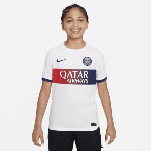 Image de Nike Maillot de football Dri-FIT Paris Saint-Germain 2023/24 Stadium Extérieur pour ado - Blanc - Taille L - Unisex