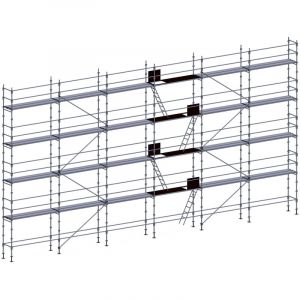 Echafaudage façadier 190 m² lisses planchers