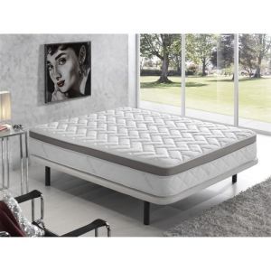 Simpur - relax matelas 140x190 - fil d'argent - mousse à mémoire de forme - épaisseur 25 cm - ferme en profondeur et doux en surface.