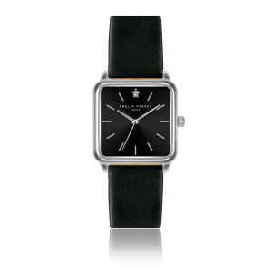 Montre cuir femme Amelia Parker Night Voyage Black