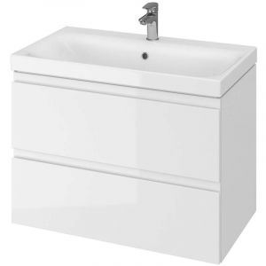Cersanit Moduo - Meuble-lavabo, 57x80x45cm, 2 tiroirs, blanc S929-008