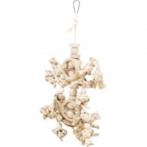Trixie Jouet pour oiseaux feuilles de bananier/bois/luffa