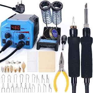 Station de pyrogravure sur bois - YIHUA - 939D-II - 2 stylos - Temp&eacute;rature r&eacute;glable - Ergonomique