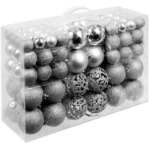 Deuba Lot de 100 boules de Noël - coloris argent