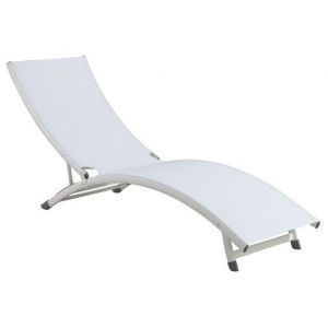 Image de Wellindal Chaise Longue En Aluminium Gris