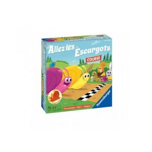 Ravensburger Allez les escargots - plateau parcours course - animaux en bois des colores - jeu societe enfant maternelle - set jouet et carte