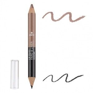 Avril Le Duo fard & liner Noir charbon/Taupe nacré Certifié Bio