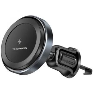 Thomson Porte T&eacute;l&eacute;phone - Magn&eacute;tique - Chargeur De Voiture Sans Fil Qi - 15 W