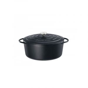 Image de Küchenprofi 0402001033 Cocotte ovale en fonte émaillée 33cm noire