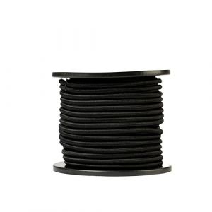 Snuro - Corde élastique ronde (8mm, 50m, noir) - Qualité professionnelle - Résistante aux intempéries et réutilisable - Charge de rupture 80kg - wll