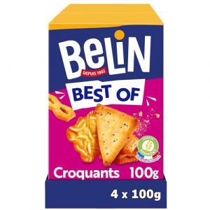 Belin 4 Paquets de Crackers Best Of 100g A Partager entre Amis ou en Famille pour les Apéros Lot de 4x100g