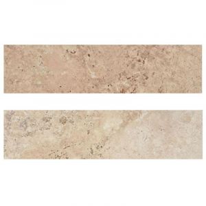 Carrelage plinthe droite effet pierre tiber 7,2x 60 cm - Natural rectifié -Variation forte des nuances : V4