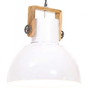 VidaXL Lampe suspendue industrielle 25 W Blanc Rond 40 cm E27