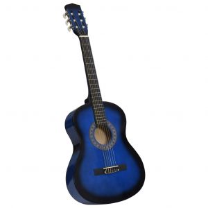 VidaXL Guitare classique de d&eacute;butants et enfants Bleu 3/4 36-